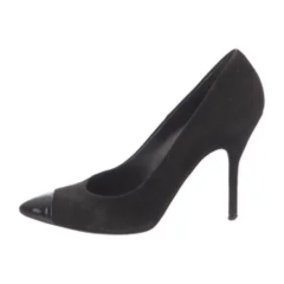 Yves Saint Laurent Suede Pumps in Black - Picture 7 of 8